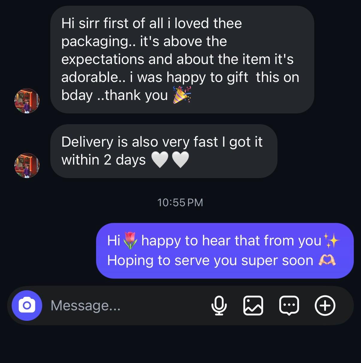 Instagram customer review screenshot for Sab Badhiya Jewels (11)