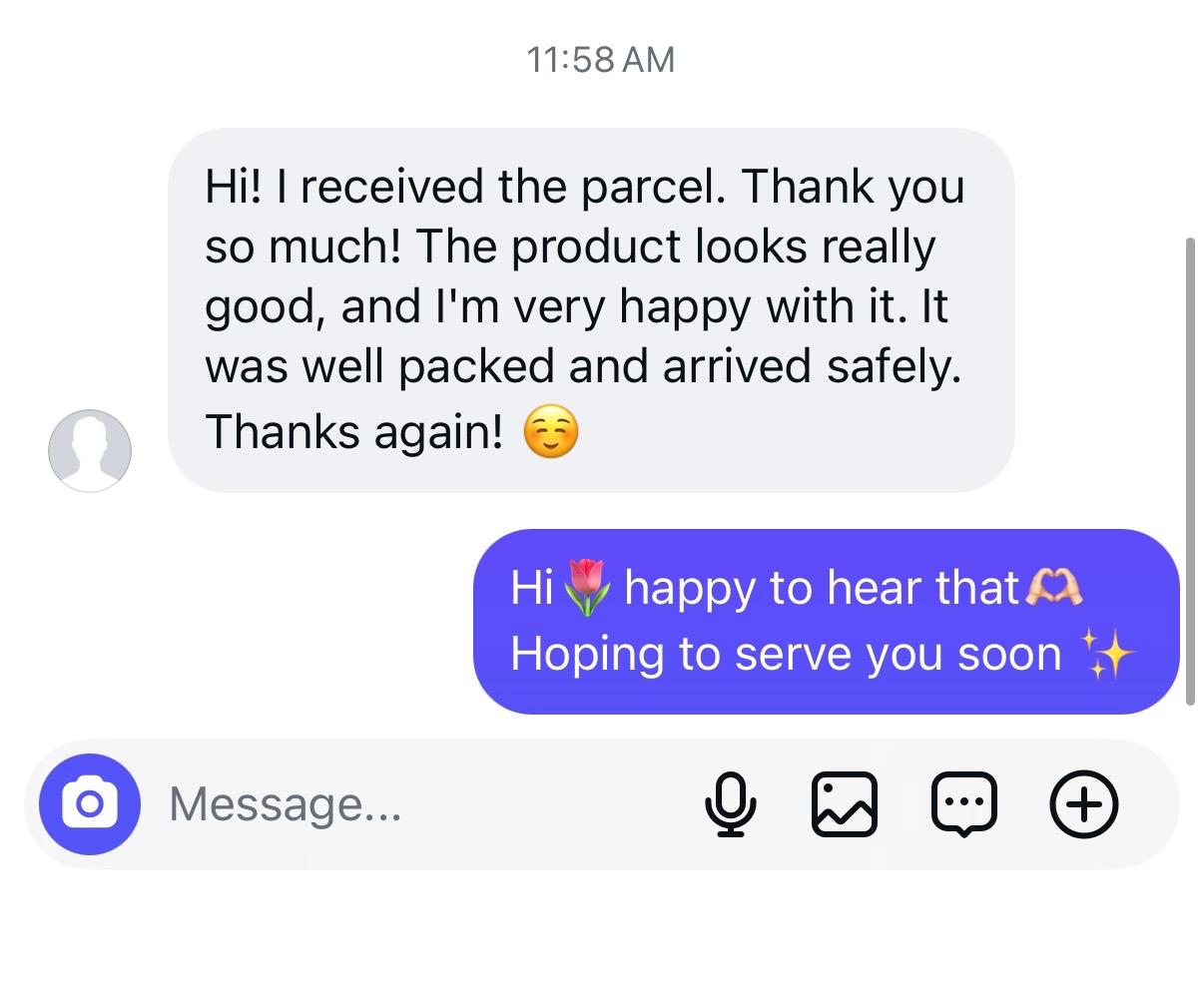 Instagram customer review screenshot for Sab Badhiya Jewels (1)